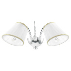 Бра Lightstar ESEDRA 2x40W E27 SILVER FOIL ткань арт. 796629 Бра Lightstar ESEDRA 2x40W E27 SILVER FOIL ткань арт. 796629