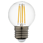 933822 ����� LED FILAMENT 220V G50  E27 6W=65W 400-430LM 360G CL 3000K 30000H