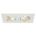 113891, NEW TRIA LED 2 SQUARE SET, ����-� SLV � COBLED 2� 6.2��, 2700K, 38�, 1200lm, � ������ �������, �����