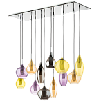 803125 (MD2098B-12MX) ������ PENTOLA 12x25W G9 chrome/amber, smoky, olive, plum