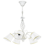 Люстра Lightstar ESEDRA 5x40W E27 ANTIC WHITE ткань арт. 796156 Люстра Lightstar ESEDRA 5x40W E27 ANTIC WHITE ткань арт. 796156